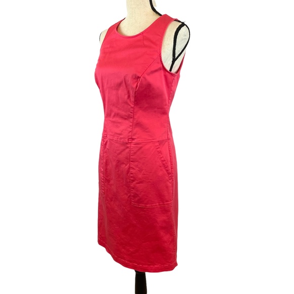 WOMENS BODEN CORAL CHINO TUNIC SLEEVELESS SHEATH DRESS SIZE 4L - Picture 5 of 10